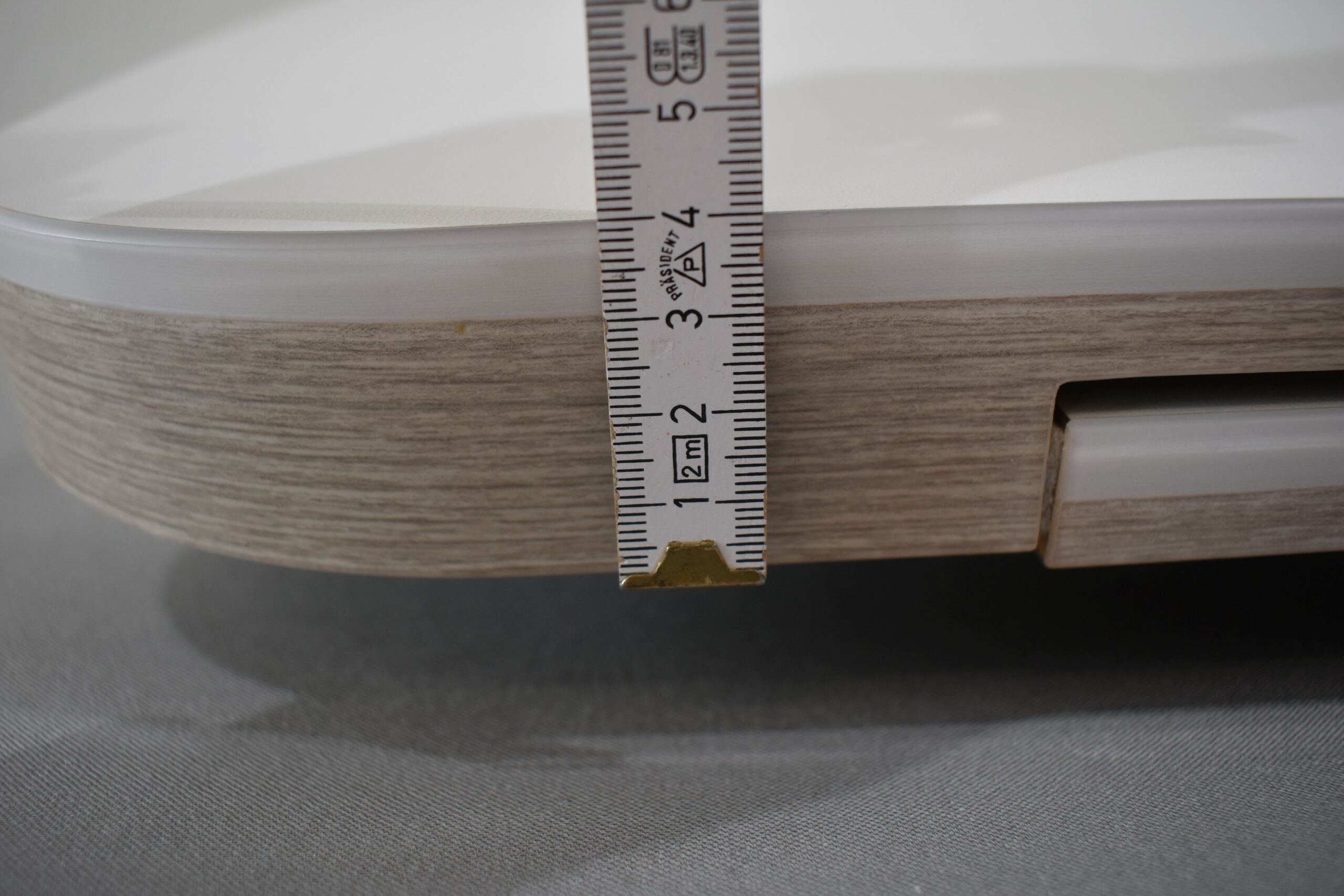 Tischplatte ausziehbar weiß/hell braun; 40x700x660mm – Bild 3