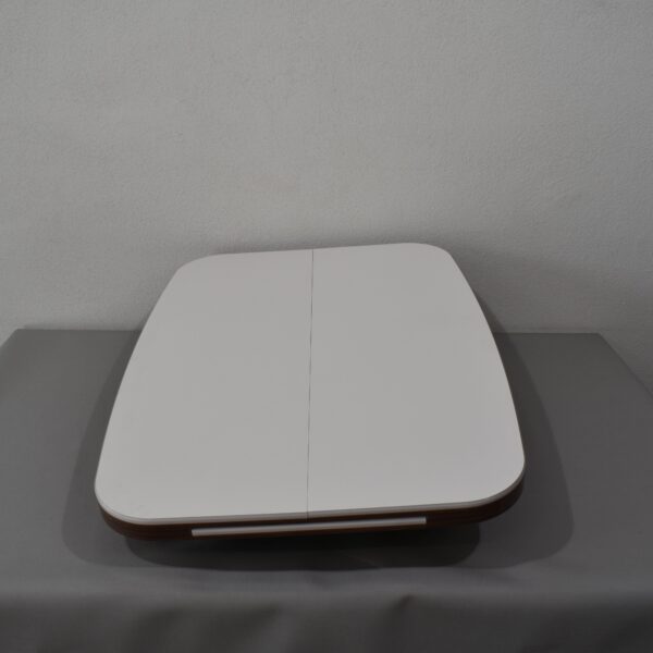 Tischplatte ausziehbar weiß/dunkel braun; 39x870x640mm