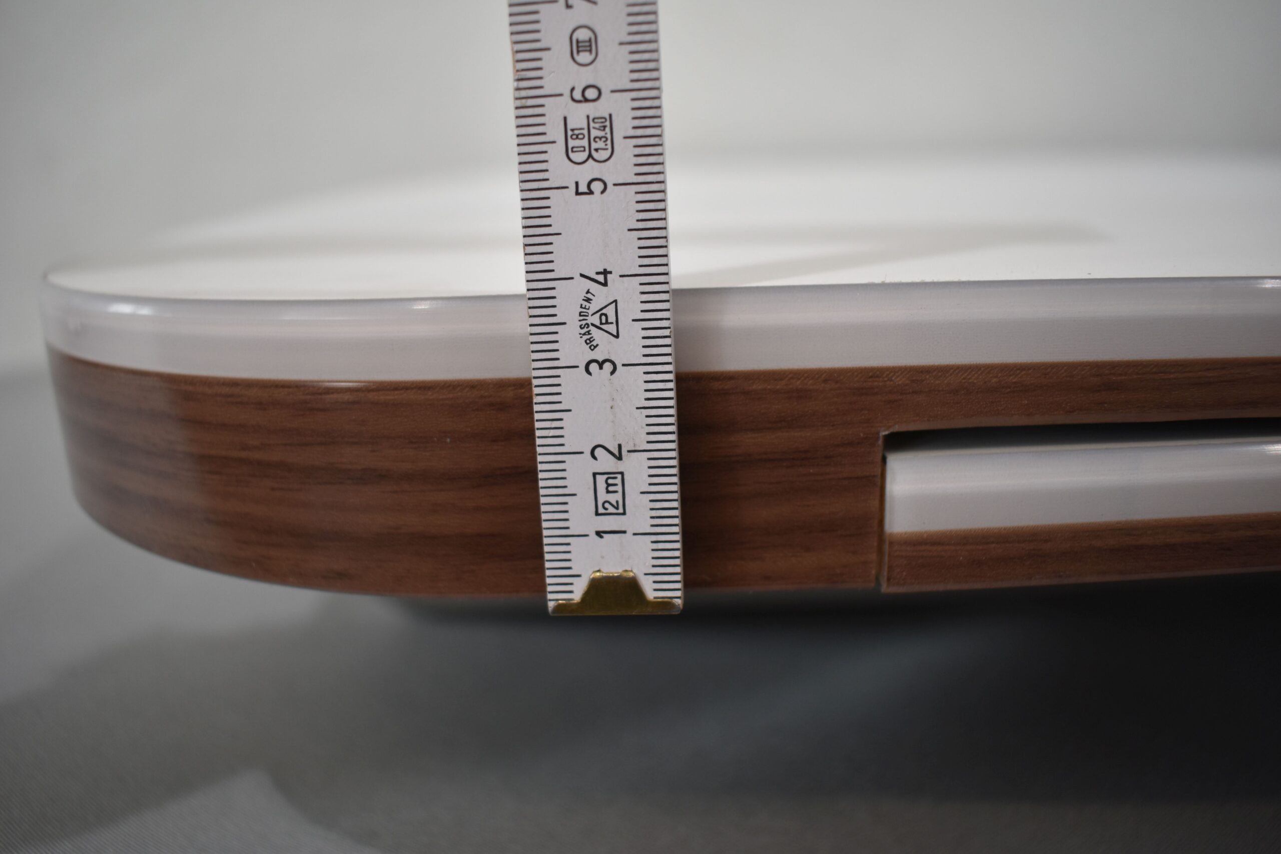 Tischplatte ausziehbar weiß/dunkel braun; 39x870x640mm – Bild 3