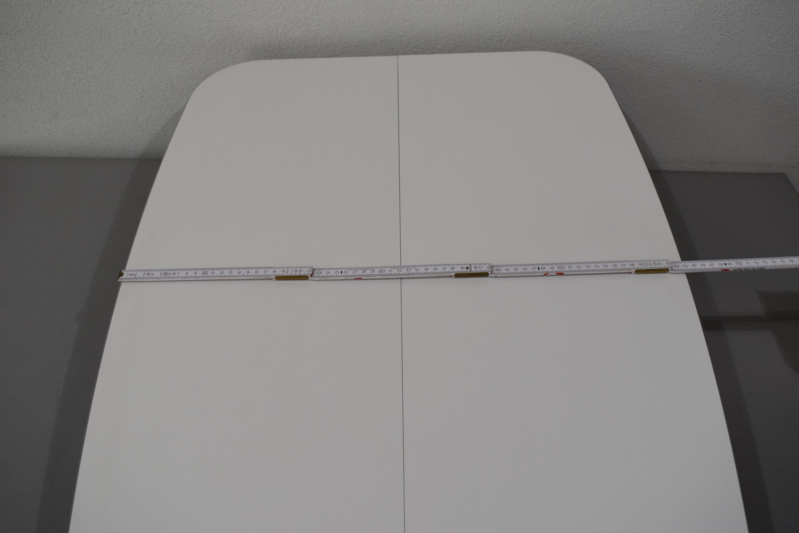 Tischplatte ausziehbar weiß/dunkel braun; 39x870x640mm – Bild 6