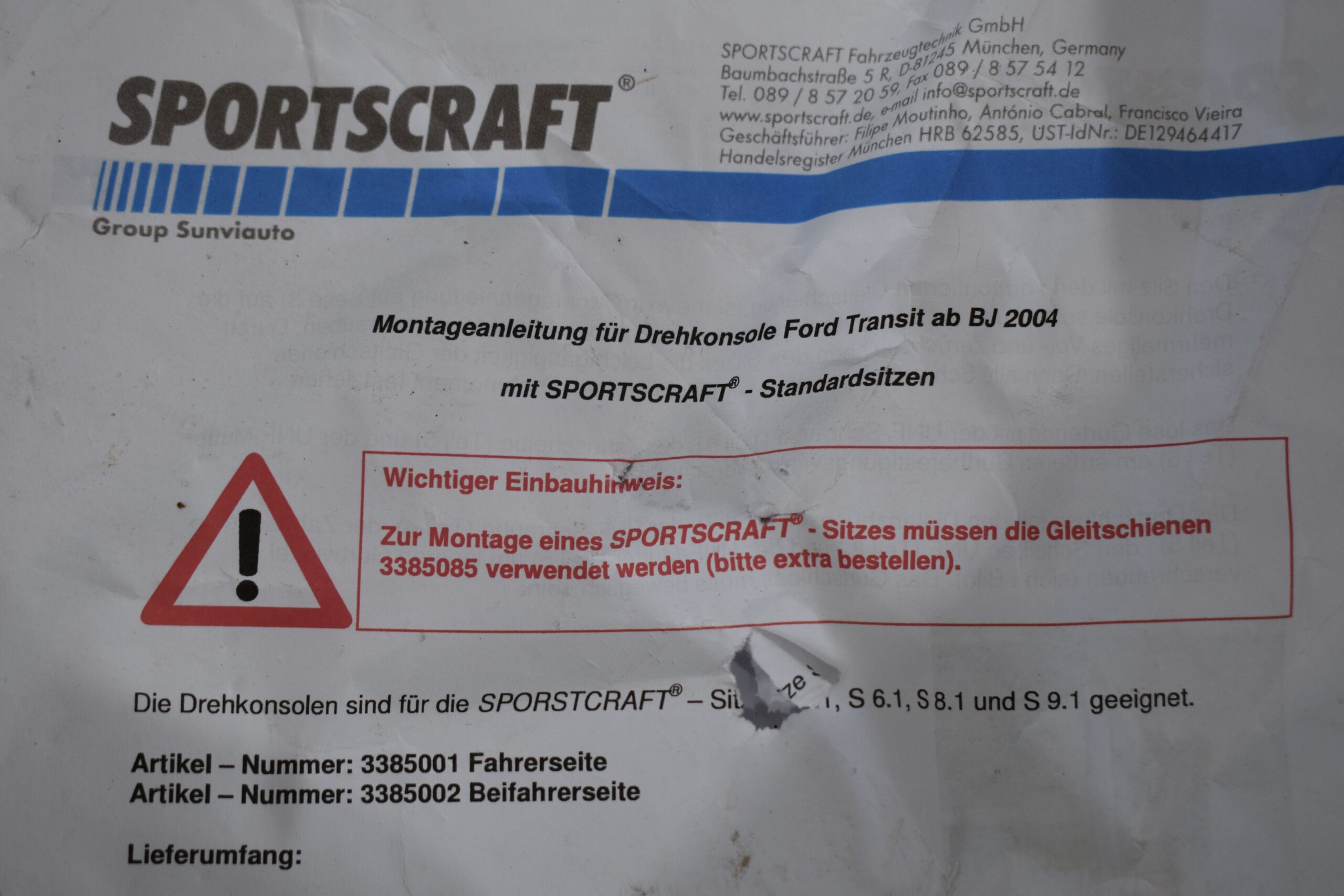 Sportscraft Drehkonsole Ford Transit ab BJ 2004 – Bild 15