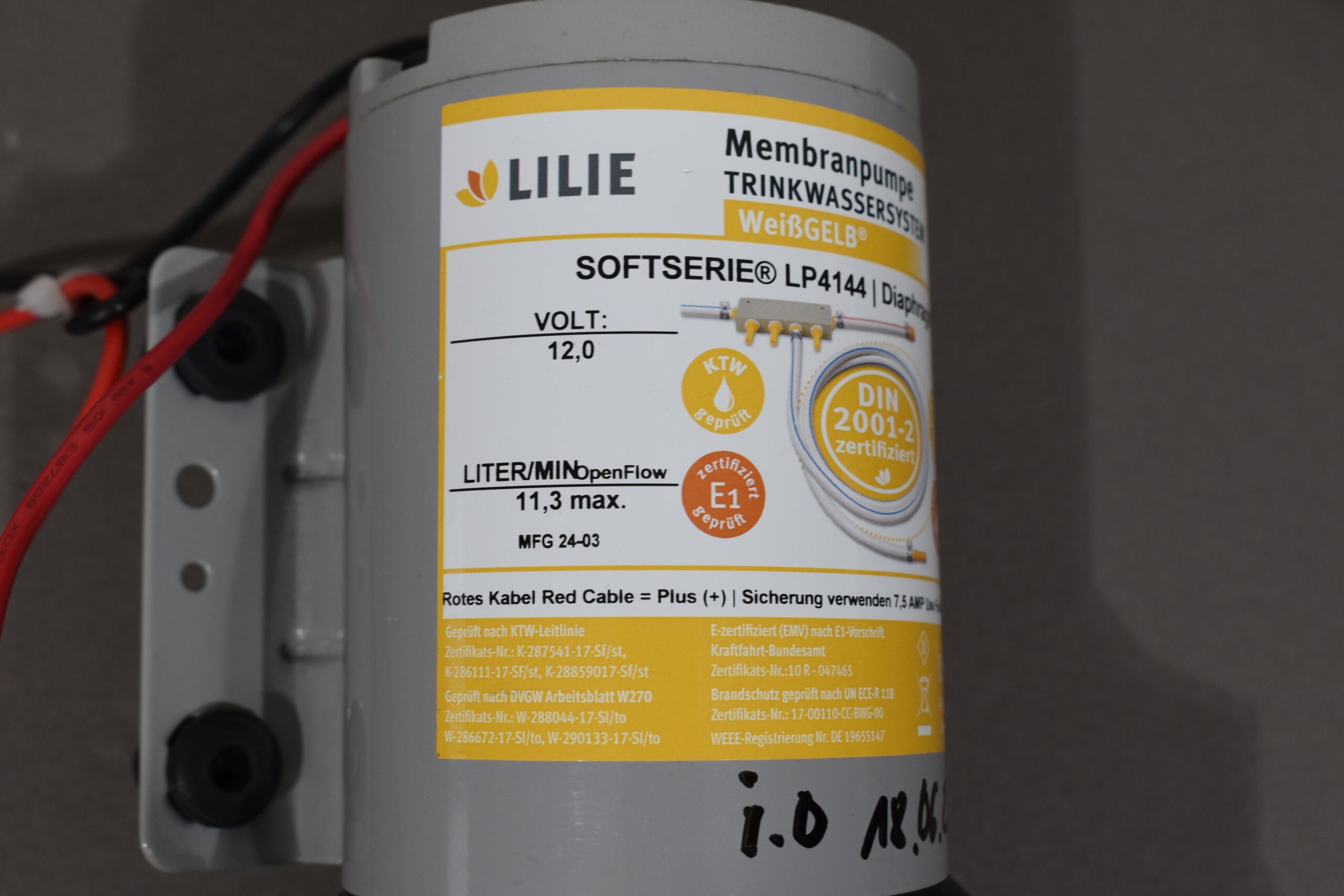 Lilie Membranpumpe Trinkwassersystem LP4144 – Bild 4