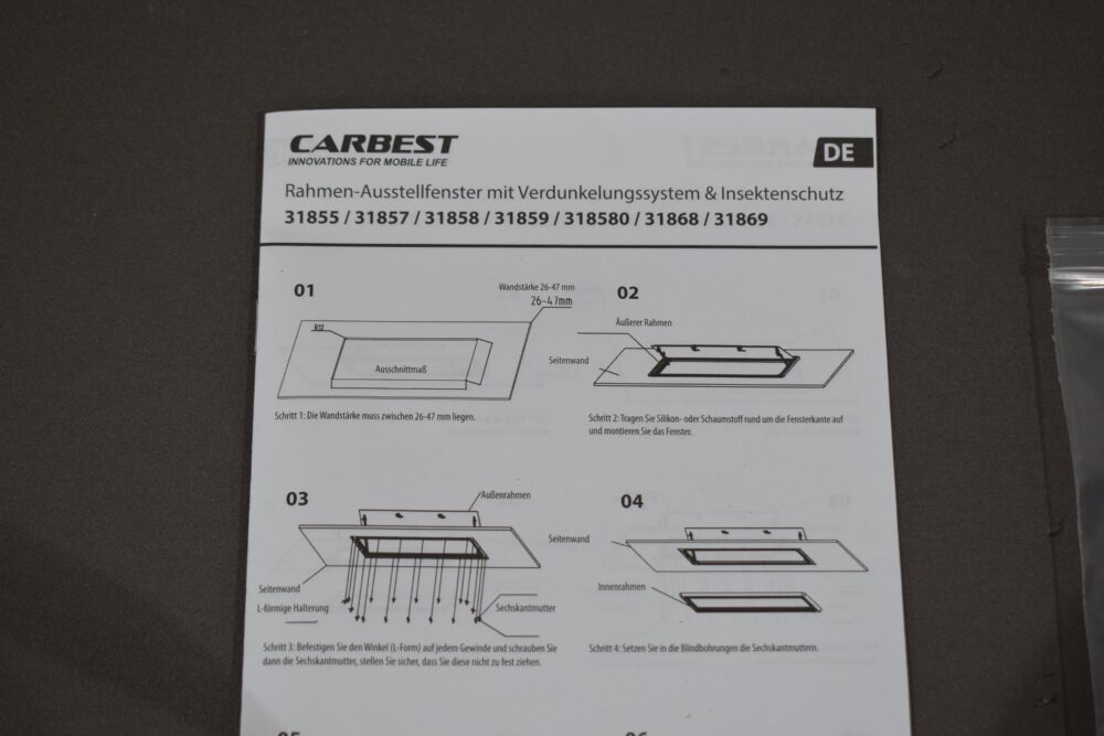Carbest Ausstellfenster mit Innenrahmen 900x450mm – Bild 15