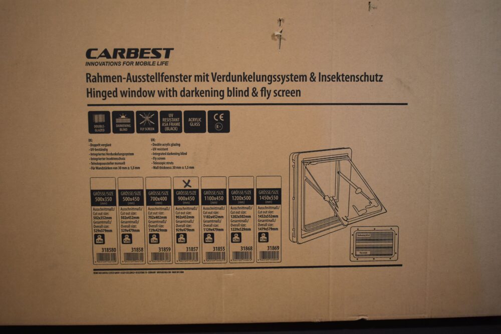 Carbest Ausstellfenster mit Innenrahmen 900x450mm – Bild 17