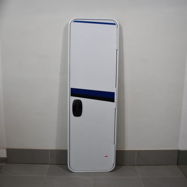 Aufbautür mit Rahmen; weiß / blau; 1970x625mm