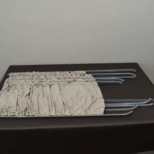 Reimo VW T5 Blickdichter Vorhang; creme/schwarz