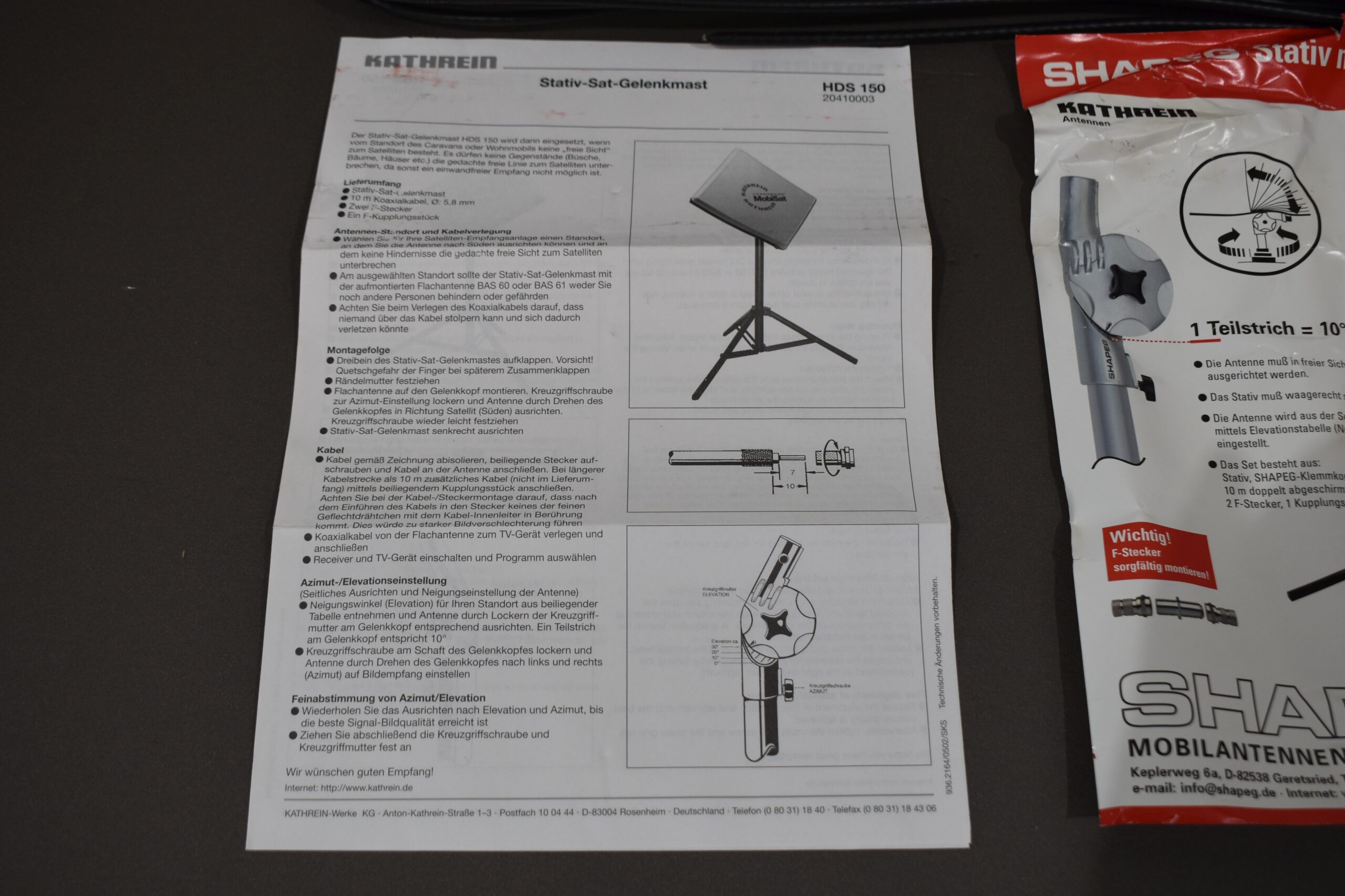 SHAPEG Stativ mit Klemmkopf HDS150 – Bild 3