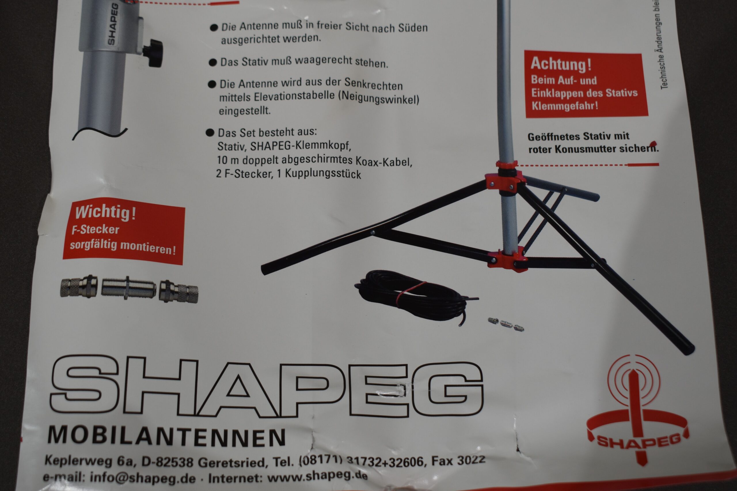 SHAPEG Stativ mit Klemmkopf HDS150 – Bild 6