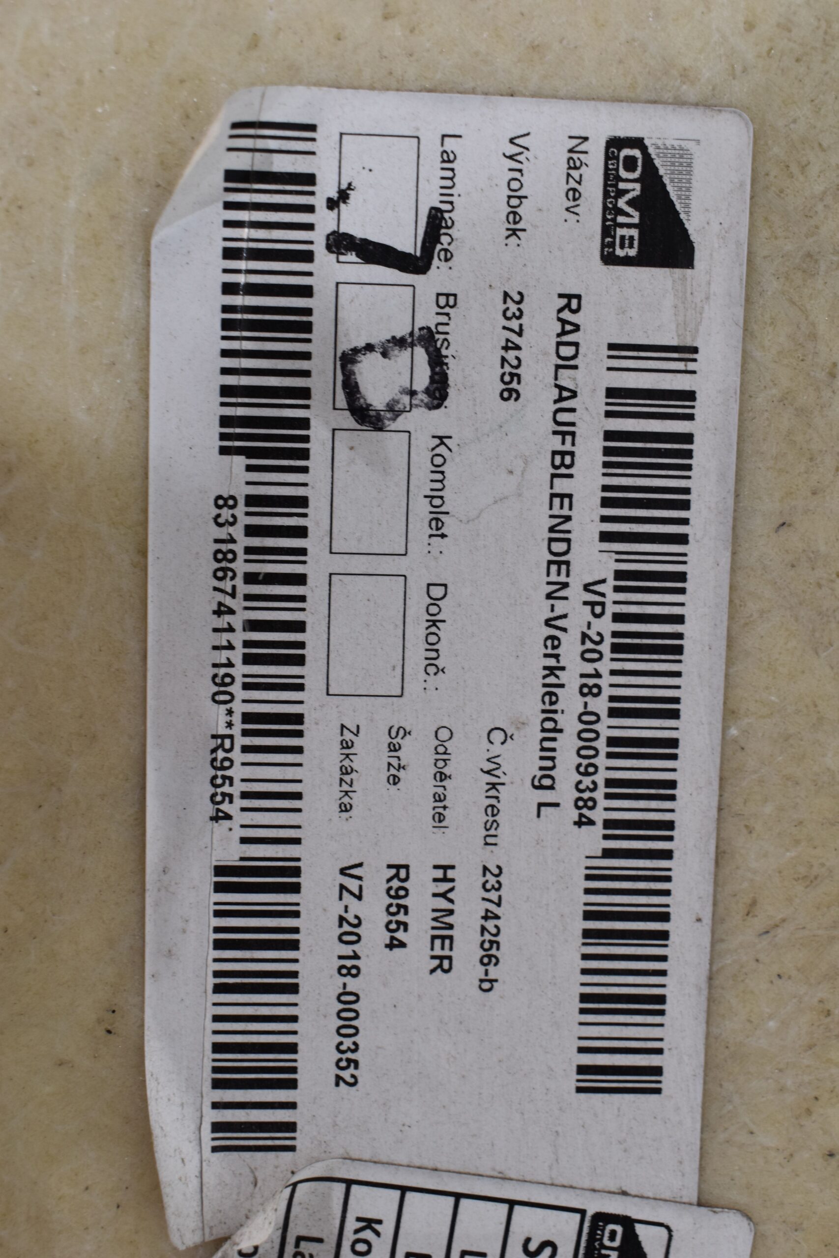 Hymer Radlaufblenden-Verkleidung links – Bild 13