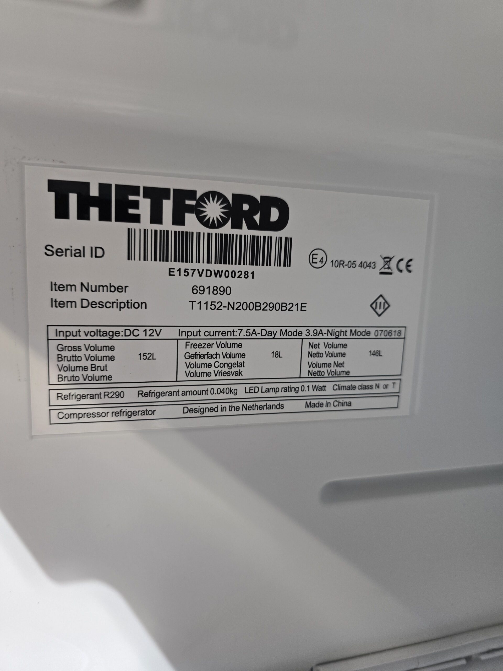 Thetford Kompressorkühlschrank T 1152-N – Bild 4