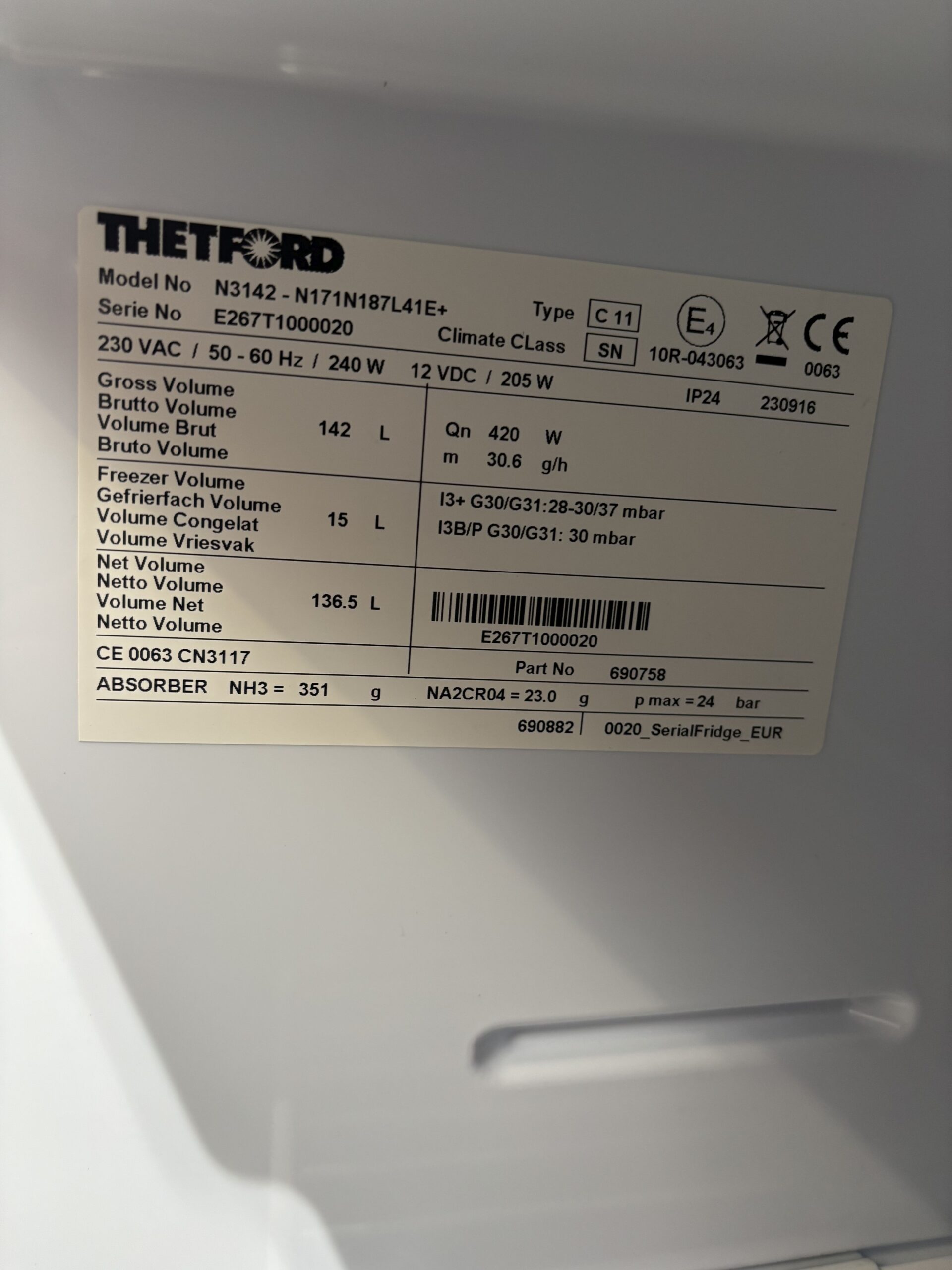 Thetford Kühlschrank N3142 – Bild 9