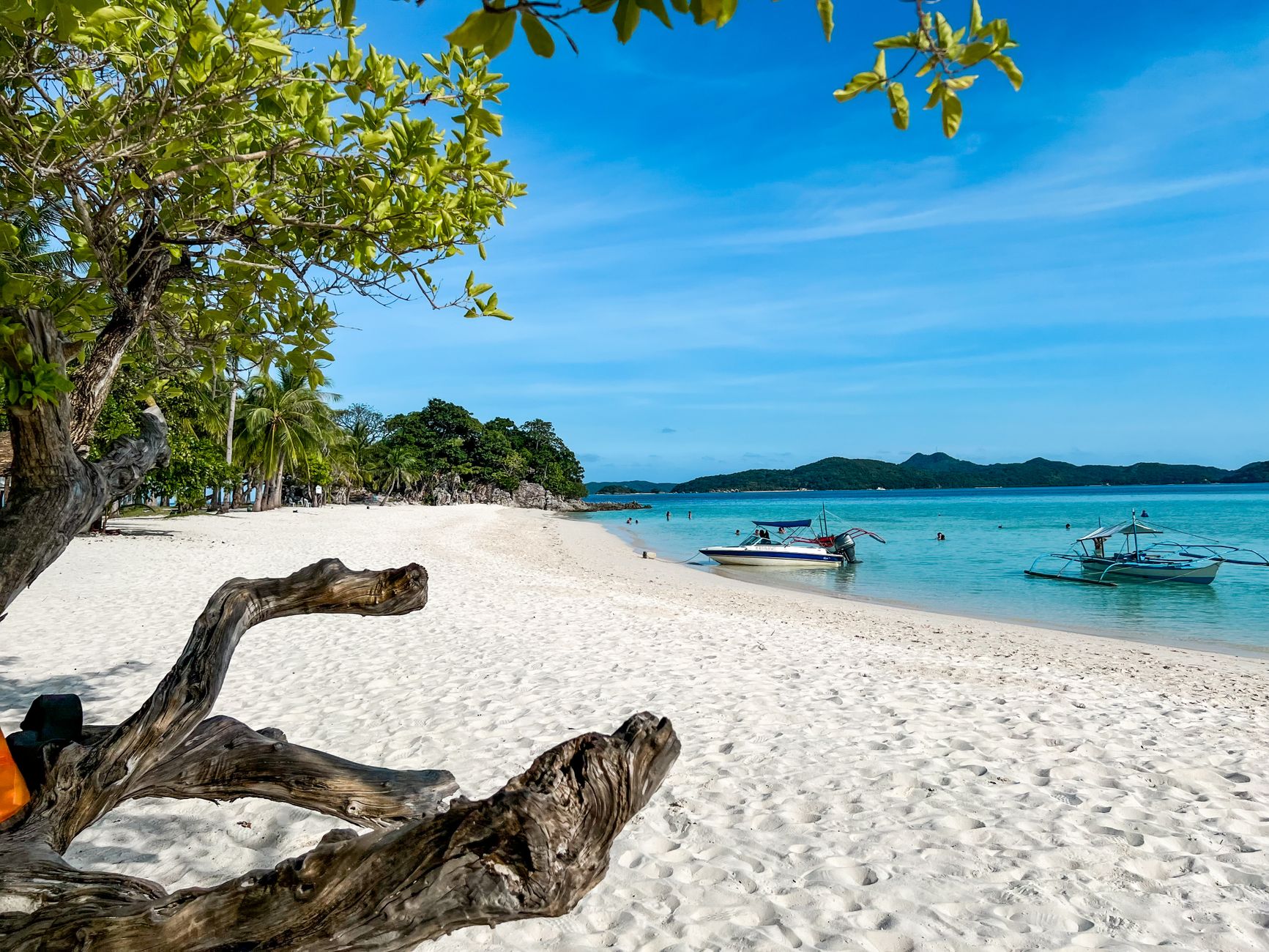 Hvid sandstrand på Palawan