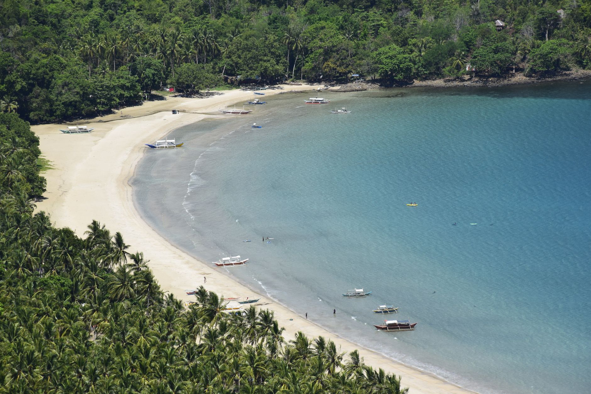 Buet sandstrand på Palawan