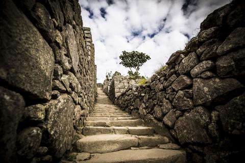 Inkatrapper i Machu Picchu