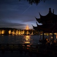 West Lake by night