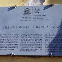 Plaque of Villa Medici