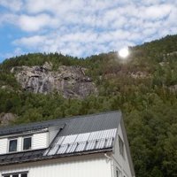 Mirrors casting sunlight into the valley of Rjukan / Notodden by Jan-Willem
