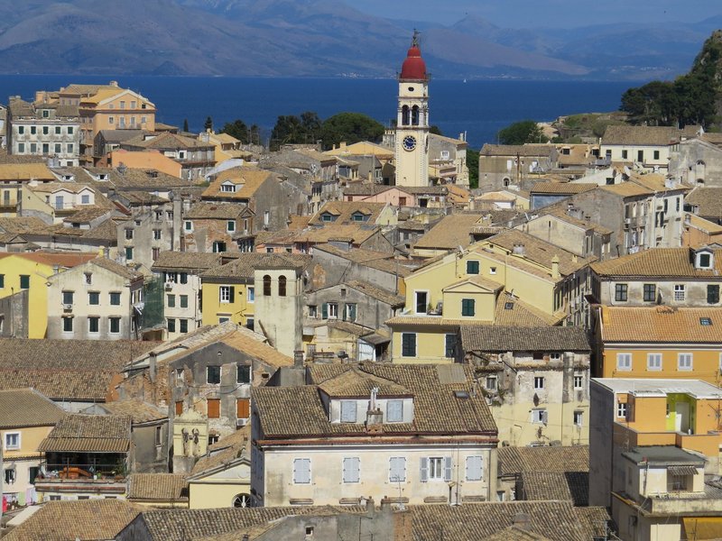 City view from Corfu New Fortress