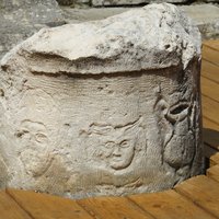 Butrint, remains of a column in the Theatre