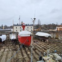 The dry dock as seen from the observation platform