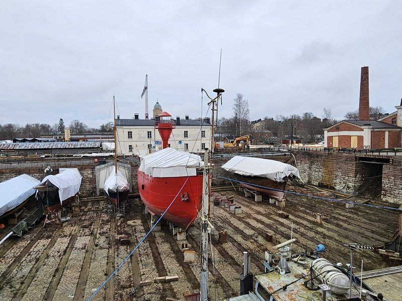 The dry dock as seen from the observation platform