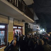 The rush to pick up your Mt Athos 'Diamonitirion' in Ouranoupoli