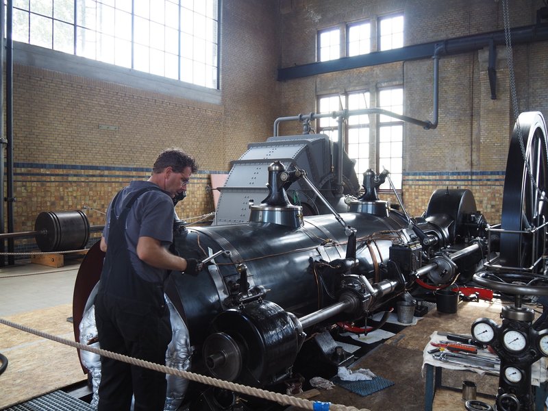 Maintenance of one of the 8 water pumps