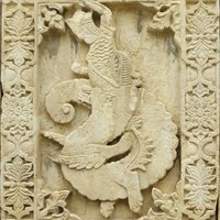 Armenian Monastic Ensembles (Thaddeus): Relief of mythical hero Amirani