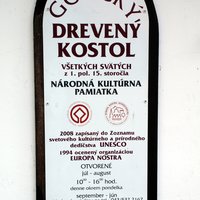 Plaque of Wooden Churches of the Slovak Carpathians