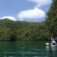 Kayaking along the Rock Islands