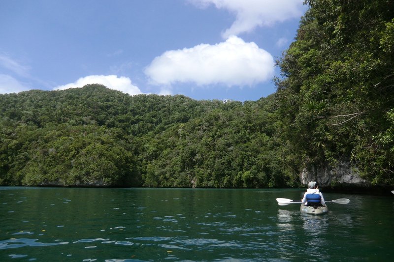 Kayaking along the Rock Islands