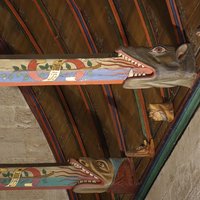 Burgundy - Beaune, ceiling of the Hall of the Poor