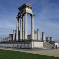 Reconstructed Roman harbour temple at Xanten (Limes)