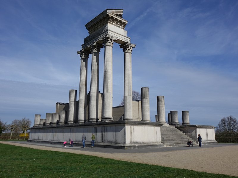 Reconstructed Roman harbour temple at Xanten (Limes)