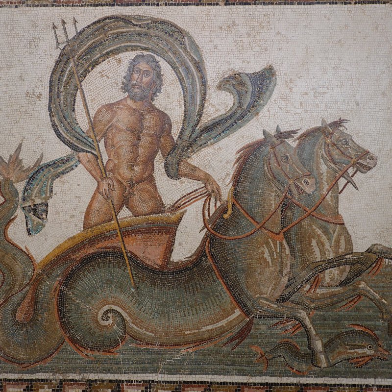 Large mosaic panel at the archeological museum