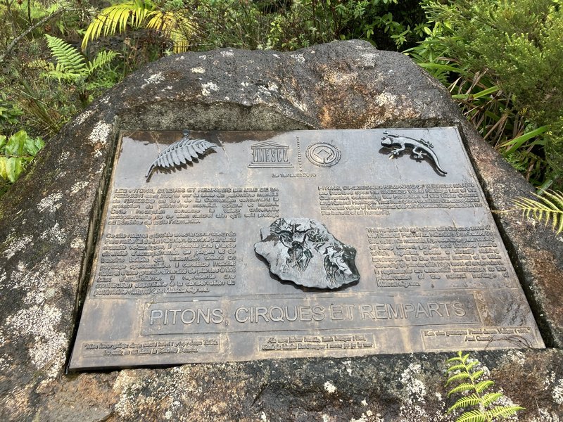 Plaque Pitons of Reunion