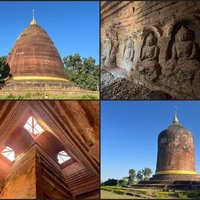 Clockwise: Phayamar Stupa / Rahanda Cave Temple / Bawbaw Gyi Stupa/ Payahtuang Temple