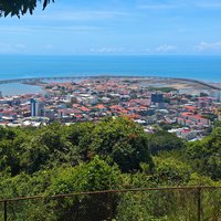 Casco Viejo and Cinta Costera 3, as seen from Cerro Ancón