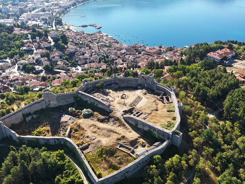Samuel's Fortress overlooking Ohrid Town - North Macedonia