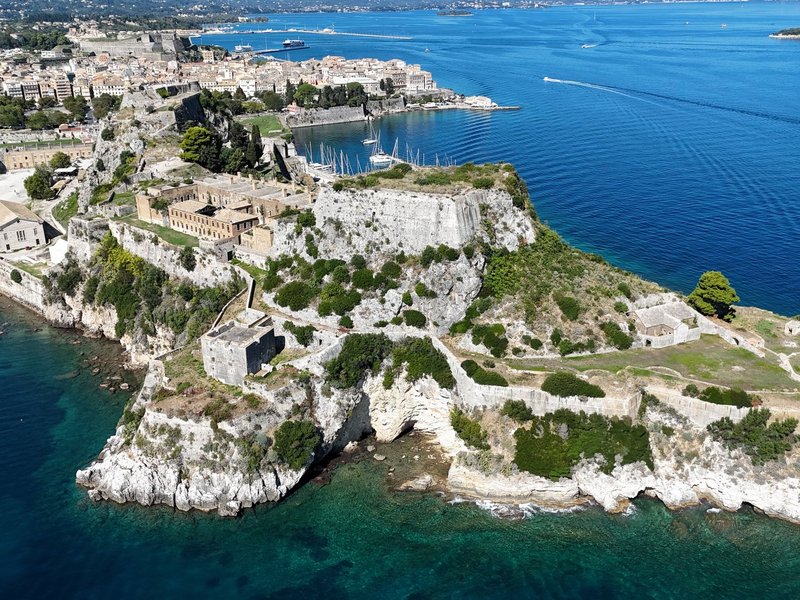 A bird's view of the Old Fortress of Corfu