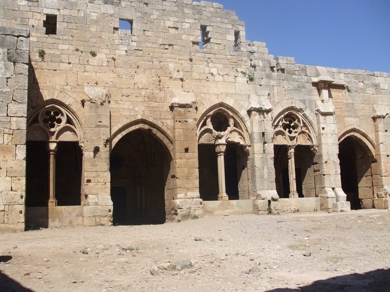 Gothic loggia inside the castle, 2009