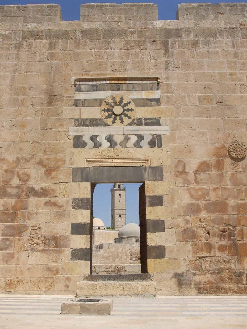 Striking architecture within the Citadel of Aleppo, 2009