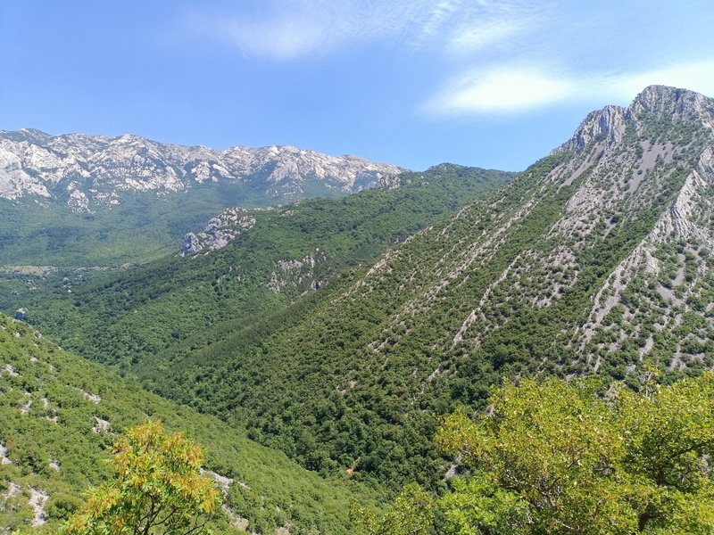 Paklenica gorge from its western side