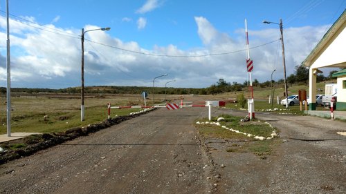The bus from Puerto Natales to El Calafete passes this lovely border stop in Patagonia.