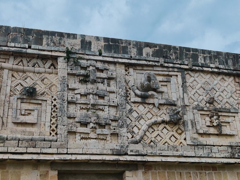 Nunnery Quadrange details at Maya site of Uxmal