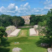 Uxmal's ball court.