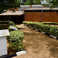 Nyamata Genocide Memorial with Unesco sign
