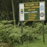 Bwindi Unesco plaque at northern entrance