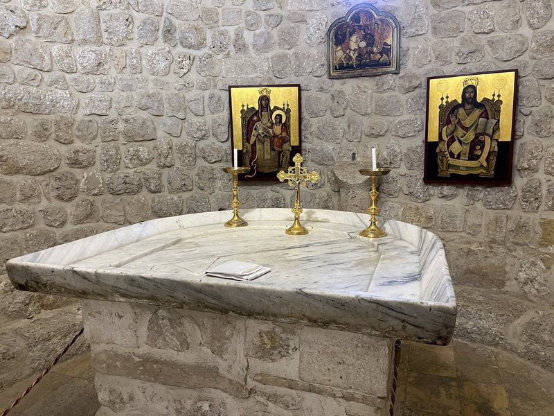 Maaloula Saint Sergius altar table