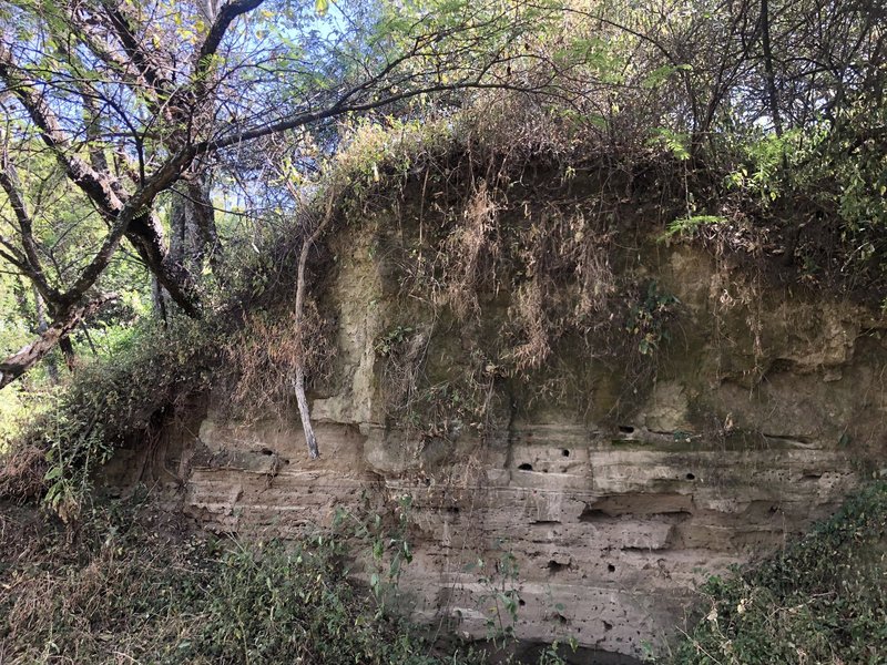 Different layers of sediments at Gombore